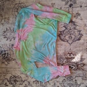 Southern spirit cropped tie dye shirt